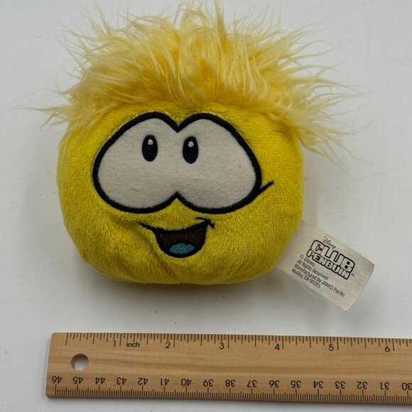 Disney Club Penguin Yellow Smile Puffle4" Stuffed Animal Toy No Coin Or Code - Picture 8 of 8